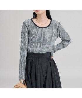 【フリークスストア/FREAK'S STORE】 変形リブ ボーダー ロンT【限定展開】人気、トレンドファッション・服の通販 founy(ファニー) ファッション Fashion レディースファッション Fashion for Women トップス・カットソー Cut & Sew Tops ロングTシャツ・Tシャツ Longline T-Shirts & Tees 冬 Winter / This Winter コンパクト Compact, Small Size フィット Fit, Slim Fit ボーダー Border, Stripe A/W・秋冬 Autumn/Winter |ID:prp329100004693828