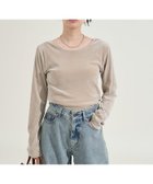 【フリークスストア/FREAK'S STORE】のベロア バックオープンロンTシャツ 人気、トレンドファッション・服の通販 founy(ファニー) ファッション Fashion レディースファッション Fashion for Women トップス・カットソー Cut & Sew Tops シャツ・ブラウス・オフィスカジュアル Elegant Blouses & Button-Ups ロングTシャツ・Tシャツ Longline T-Shirts & Tees ベロアトップス Velour Tops / Velvet-Look Items バッグ Bags 冬 Winter / This Winter インナー Innerwear キャミワンピース Cami Dress, Slip Dress コンパクト Compact, Small Size シンプル Simple, Minimal ビスチェ Bustier, Corset Top フィット Fit, Slim Fit ベスト Vest, Waistcoat ベロア Velour, Soft Velvet A/W・秋冬 Autumn/Winter thumbnail ベージュ|ID: prp329100004693831 ipo3291000000033892166