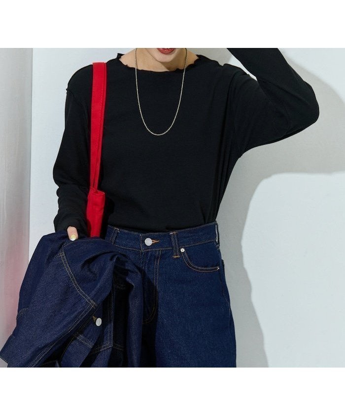 【フリークスストア/FREAK'S STORE】のGinger メロー ロング スリーブ トップス【限定展開】 インテリア・キッズ・メンズ・レディースファッション・服の通販 founy(ファニー) 　ファッション　Fashion　レディースファッション　Fashion for Women　トップス・カットソー　Cut & Sew Tops　冬　Winter / This Winter　スリーブ　Sleeve, Long Sleeve / Short Sleeve　ロング　Long, Long-Length　A/W・秋冬　Autumn/Winter　ブラック|ID: prp329100004693832 ipo3291000000033892175