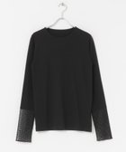 【アーバンリサーチ ドアーズ/URBAN RESEARCH DOORS】の袖ドット柄切替ロングTシャツ 人気、トレンドファッション・服の通販 founy(ファニー) ファッション Fashion レディースファッション Fashion for Women トップス・カットソー Cut & Sew Tops シャツ・ブラウス・オフィスカジュアル Elegant Blouses & Button-Ups ロングTシャツ・Tシャツ Longline T-Shirts & Tees 2025年 2025 2025-2026秋冬・A/W Autumn/Winter 2025–26 AW25–26 冬 Winter / This Winter インナー Innerwear カットソー Cut and Sewn Top シンプル Simple, Minimal ジャケット Jacket, Outerwear チュール Tulip, Tulip Motif トレンド Trend, Trending Now ドット Polka Dot, Dot Pattern ベーシック Basic, Essential ロング Long, Long-Length 切替 Switching, Contrast Panel 日本製 Made In Japan A/W・秋冬 Autumn/Winter thumbnail BLACK|ID: prp329100004693857 ipo3291000000033892342