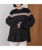 【バブ ブージュルード/Bab Bou Jeloud】の配色ラインプリーツプルオーバー BLACK|ID: prp329100004693865 ipo3291000000033975549