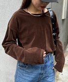 【チャオパニックティピー/CIAOPANIC TYPY】のサイドスリットシアーフロッキーベロア見えトップス 人気、トレンドファッション・服の通販 founy(ファニー) ファッション Fashion レディースファッション Fashion for Women トップス・カットソー Cut & Sew Tops ベロアトップス Velour Tops / Velvet-Look Items シンプル Simple, Minimal スリット Slit, Slit Detail デニム Denim, Jeans Material トレンド Trend, Trending Now ベロア Velour, Soft Velvet メッシュ Mesh, Net Fabric ロング Long, Long-Length おすすめ Recommended / Our Picks thumbnail ブラウン|ID: prp329100004693870 ipo3291000000033892568