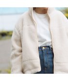 【ビームス ウイメン/BEAMS】のスタンドカラー ボア ブルゾン IVORY|ID: prp329100004693872 ipo3291000000033892591