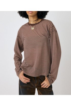 【マウジー/moussy】のSHEER BORDER ロンT 人気、トレンドファッション・服の通販 founy(ファニー) ファッション Fashion レディースファッション Fashion for Women トップス・カットソー Cut & Sew Tops ロングTシャツ・Tシャツ Longline T-Shirts & Tees おすすめ Recommended / Our Picks シアー Sheer, See-Through シンプル Simple, Minimal ボーダー Border, Stripe リラックス Relax, Relaxed Fit 人気 Popular, Best Seller 再入荷 Restock / Back in Stock |ID:prp329100004693882