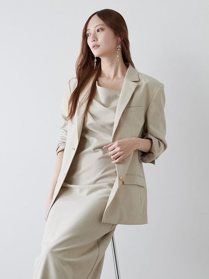 【スナイデル/SNIDEL】のバリエテーラードジャケット インテリア・キッズ・メンズ・レディースファッション・服の通販 founy(ファニー) 　ファッション　Fashion　レディースファッション　Fashion for Women　アウター　Coat / Outerwear Collection　レディースジャケット・軽アウター　Jackets　テーラードジャケット / 通勤・きれいめスタイル　Tailored Jackets & Blazers　おすすめ　Recommended / Our Picks　キャミワンピース　Cami Dress, Slip Dress　ストレート　Straight, Straight Cut　セットアップ　Set-Up, Coordinated Outfit　トレンド　Trend, Trending Now　フラップ　Flap, Flap Pocket　ベーシック　Basic, Essential　ポケット　Pocket, Pocket Detail　リネン　Linen, Linen Fabric　人気　Popular, Best Seller　今季　This Season, Current Season　夏　Summer　定番　Standard, Basic Item　春　Spring　S/S・春夏　SS, Spring/Summer, Warm Season　LBEG[035]|ID: prp329100004693899 ipo3291000000033892984