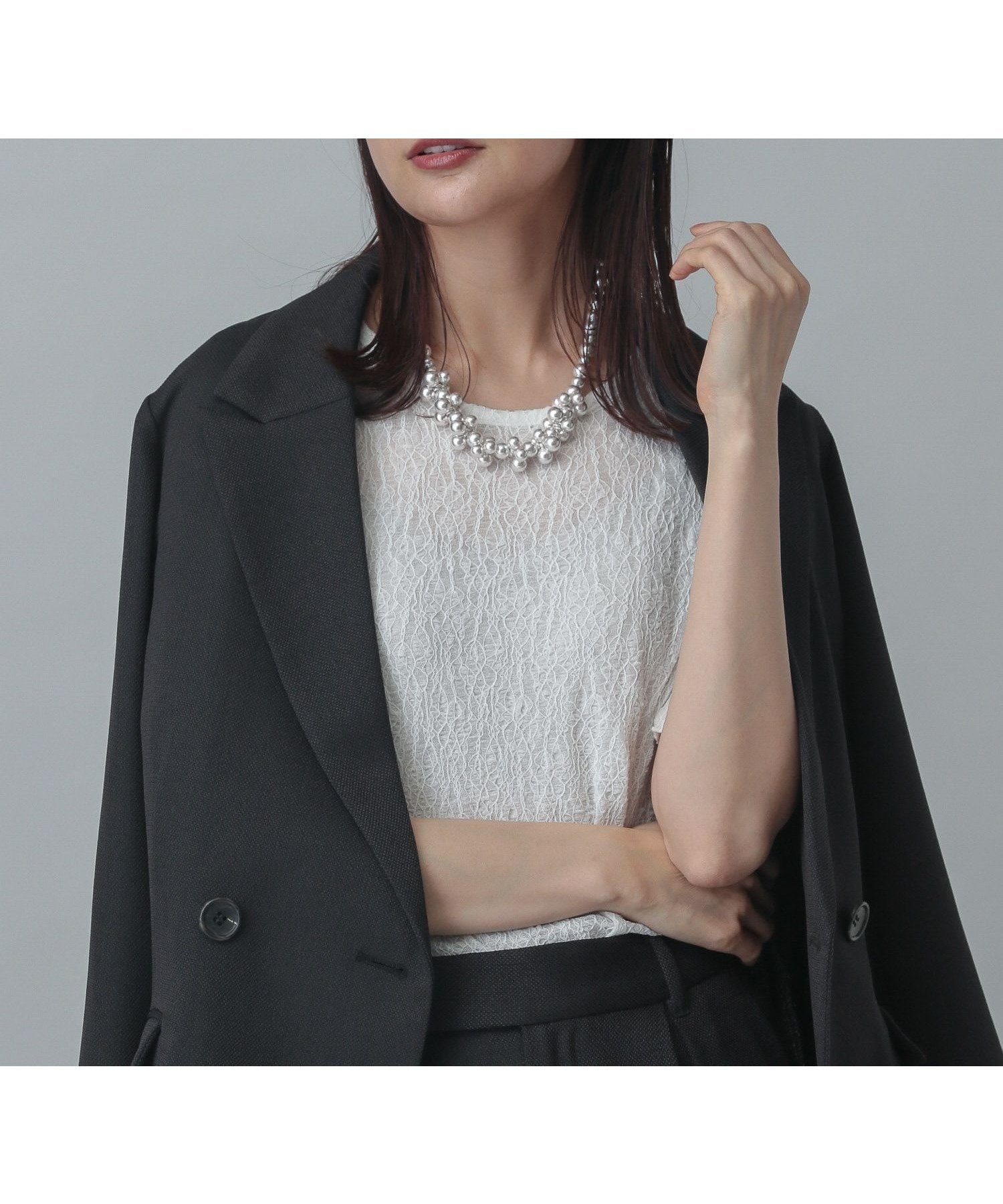 【グローバルワーク/GLOBAL WORK】のMATINEE LINE/レースシアープルオーバー半袖/327912 人気、トレンドファッション・服の通販 founy(ファニー) 　ファッション　Fashion　レディースファッション　Fashion for Women　トップス・カットソー　Cut & Sew Tops　カジュアルプルオーバー・ニットトップス　Pullovers & Knit Tops / Casual Pullovers　インナー　Innerwear　カットソー　Cut and Sewn Top　コンパクト　Compact, Small Size　シンプル　Simple, Minimal　ストレッチ　Stretch, Stretchy Fabric　セレモニー　Ceremony　デニム　Denim, Jeans Material　レース　Lace, Lace Fabric　半袖　Short Sleeve, Half Sleeve　 other-1|ID: prp329100004693901 ipo3291000000033892998