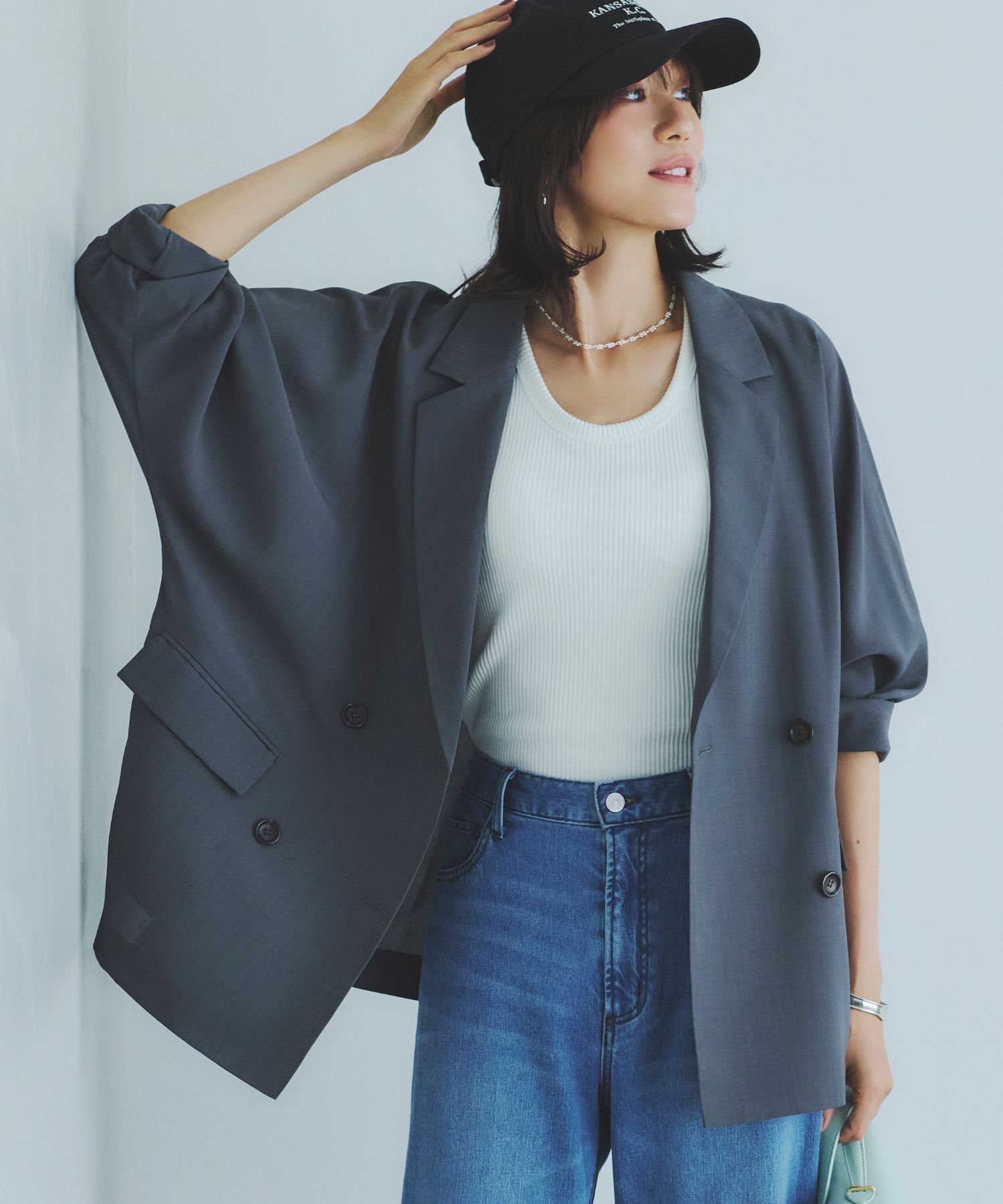 【エルーラ/Elura】のサキソニー風テーラードジャケット/576880 人気、トレンドファッション・服の通販 founy(ファニー) 　ファッション　Fashion　レディースファッション　Fashion for Women　アウター　Coat / Outerwear Collection　レディースジャケット・軽アウター　Jackets　テーラードジャケット / 通勤・きれいめスタイル　Tailored Jackets & Blazers　おすすめ　Recommended / Our Picks　インナー　Innerwear　セットアップ　Set-Up, Coordinated Outfit　タンク　Tank Top, Sleeveless Top　ダウン　Down, Puffer　デニム　Denim, Jeans Material　ボトム　Bottoms, Lower Wear　リラックス　Relax, Relaxed Fit　エレガント 上品　Elegant　 other-1|ID: prp329100004693902 ipo3291000000033893004