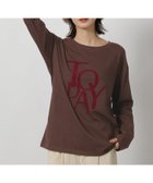 【ラコレ/LAKOLE】のアソートフロッキーロゴ長袖T 人気、トレンドファッション・服の通販 founy(ファニー) ファッション Fashion レディースファッション Fashion for Women トップス・カットソー Cut & Sew Tops インナー Innerwear カットソー Cut and Sewn Top カーディガン Cardigan, Knitwear フロント Front, Front Design リラックス Relax, Relaxed Fit 長袖 Long Sleeve, Full Sleeve thumbnail ブラウン|ID: prp329100004693905 ipo3291000000033893060