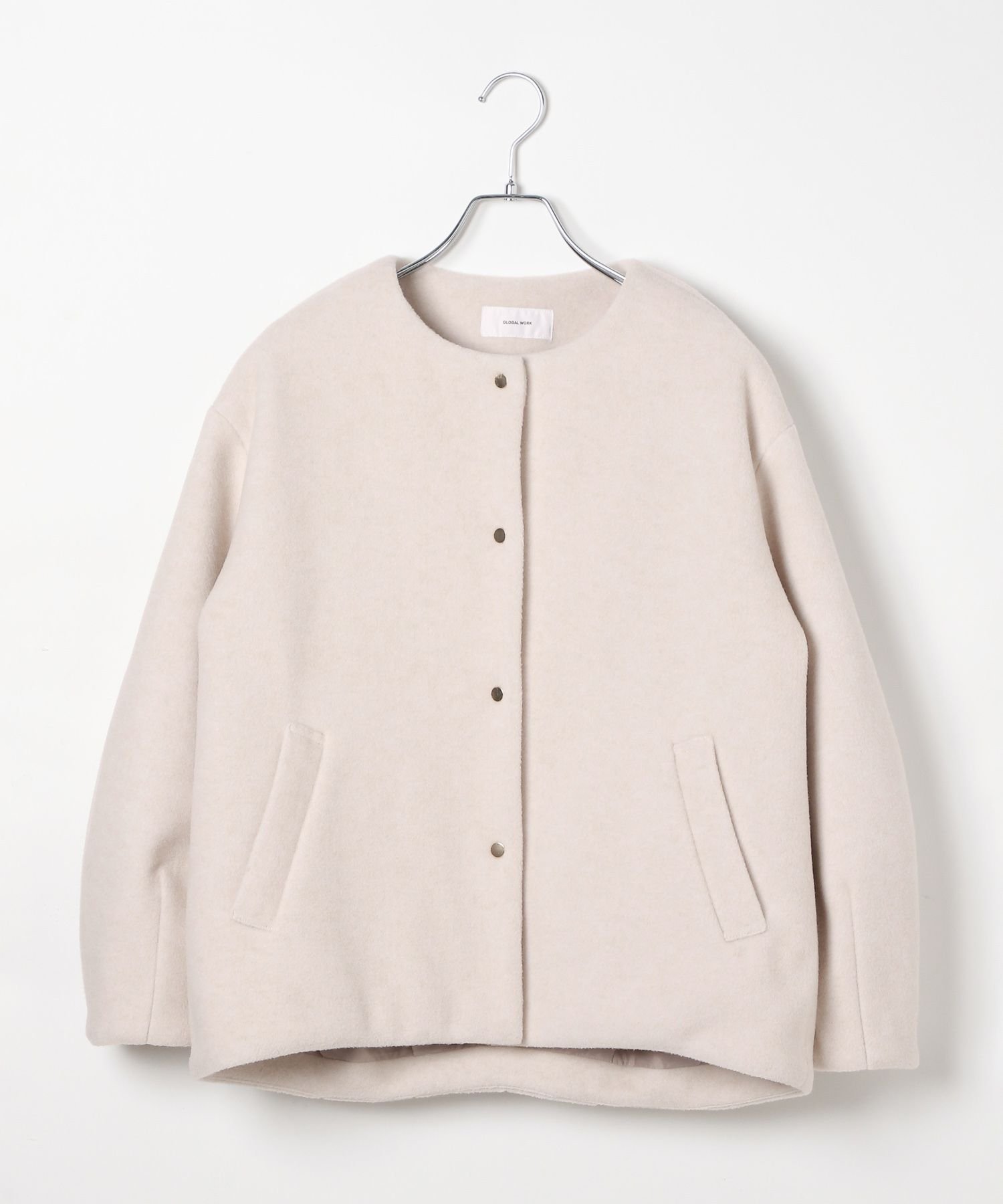 【グローバルワーク/GLOBAL WORK】のウールライクコクーンコート/494079 インテリア・キッズ・メンズ・レディースファッション・服の通販 founy(ファニー) 　ファッション　Fashion　レディースファッション　Fashion for Women　アウター　Coat / Outerwear Collection　コート・ロングコート・ピーコート　Long Coats, Peacoats & More　おすすめ　Recommended / Our Picks　インナー　Innerwear　シンプル　Simple, Minimal　タートルネック　Turtleneck, High Neck　トレンド　Trend, Trending Now　パーカー　Hoodie, Parka　軽量　Lightweight, Ultra Light　グレージュ11|ID: prp329100004693906 ipo3291000000033893059
