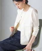 【シップス フォー ウィメン/SHIPS】の手洗い可能 ミリタリー ショート ジレ オフホワイト|ID: prp329100004693919 ipo3291000000033893199