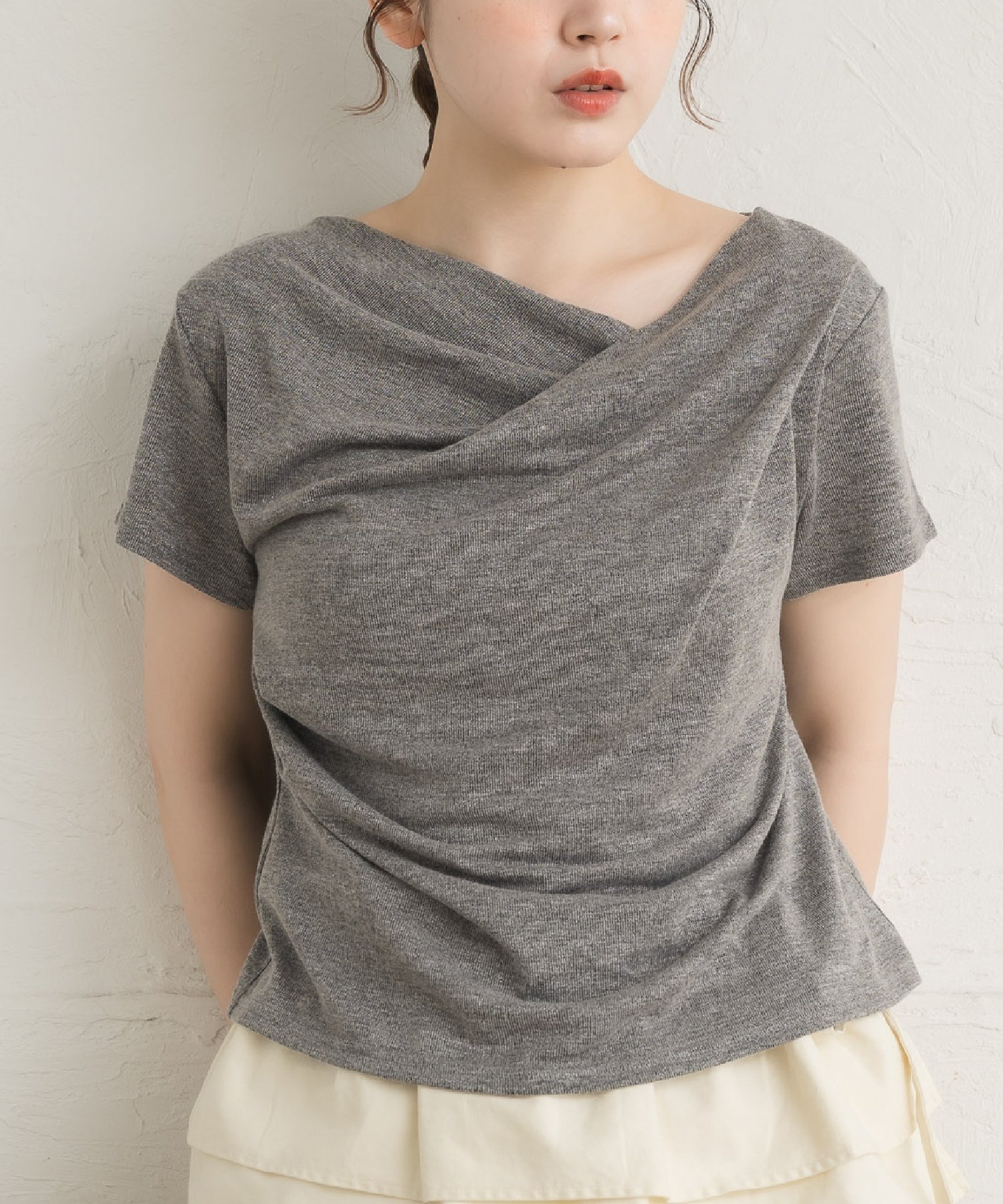 【レトロガール/RETRO GIRL】のドレープラメCT 人気、トレンドファッション・服の通販 founy(ファニー) 　ファッション　Fashion　レディースファッション　Fashion for Women　アウター　Coat / Outerwear Collection　カットソー　Cut and Sewn Top　シンプル　Simple, Minimal　デニム　Denim, Jeans Material　トレンド　Trend, Trending Now　ドレープ　Drape, Draping Fabric　フレア　Flare, Flared　ベーシック　Basic, Essential　ボトム　Bottoms, Lower Wear　 other-1|ID: prp329100004693927 ipo3291000000033893298