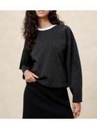 【バナナリパブリック ファクトリーストア/BANANA REPUBLIC FACTORY STORE】のBANANA REPUBLIC FACTORY STORE コクーンスウェットシャツ 人気、トレンドファッション・服の通販 founy(ファニー) ファッション Fashion レディースファッション Fashion for Women トップス・カットソー Cut & Sew Tops シャツ・ブラウス・オフィスカジュアル Elegant Blouses & Button-Ups レディースパーカー・カジュアルフーディー Casual Hoodies & Sweatshirts スウェット・クルーネックトップス Sweatshirts & Crewnecks / Relaxed Fit Sweat Tops ジャケット Jacket, Outerwear ストレート Straight, Straight Cut スリーブ Sleeve, Long Sleeve / Short Sleeve ベスト Vest, Waistcoat ロング Long, Long-Length thumbnail MEDIUM GREY HEATHER|ID: prp329100004693938 ipo3291000000033893418