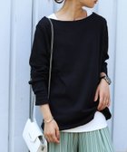 【ビーフラット/bflat】のフライスボートネックロンT トップス カットソー 長袖 綿 綿100 ブラック|ID: prp329100004693942 ipo3291000000034290063