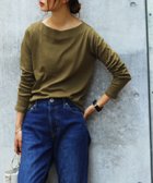 【ビーフラット/bflat】のフライスボートネックロンT トップス カットソー 長袖 綿 綿100 カーキ|ID: prp329100004693942 ipo3291000000034290064