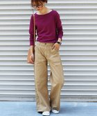 【ビーフラット/bflat】のフライスボートネックロンT トップス カットソー 長袖 綿 綿100 ラズベリー|ID: prp329100004693942 ipo3291000000034290068