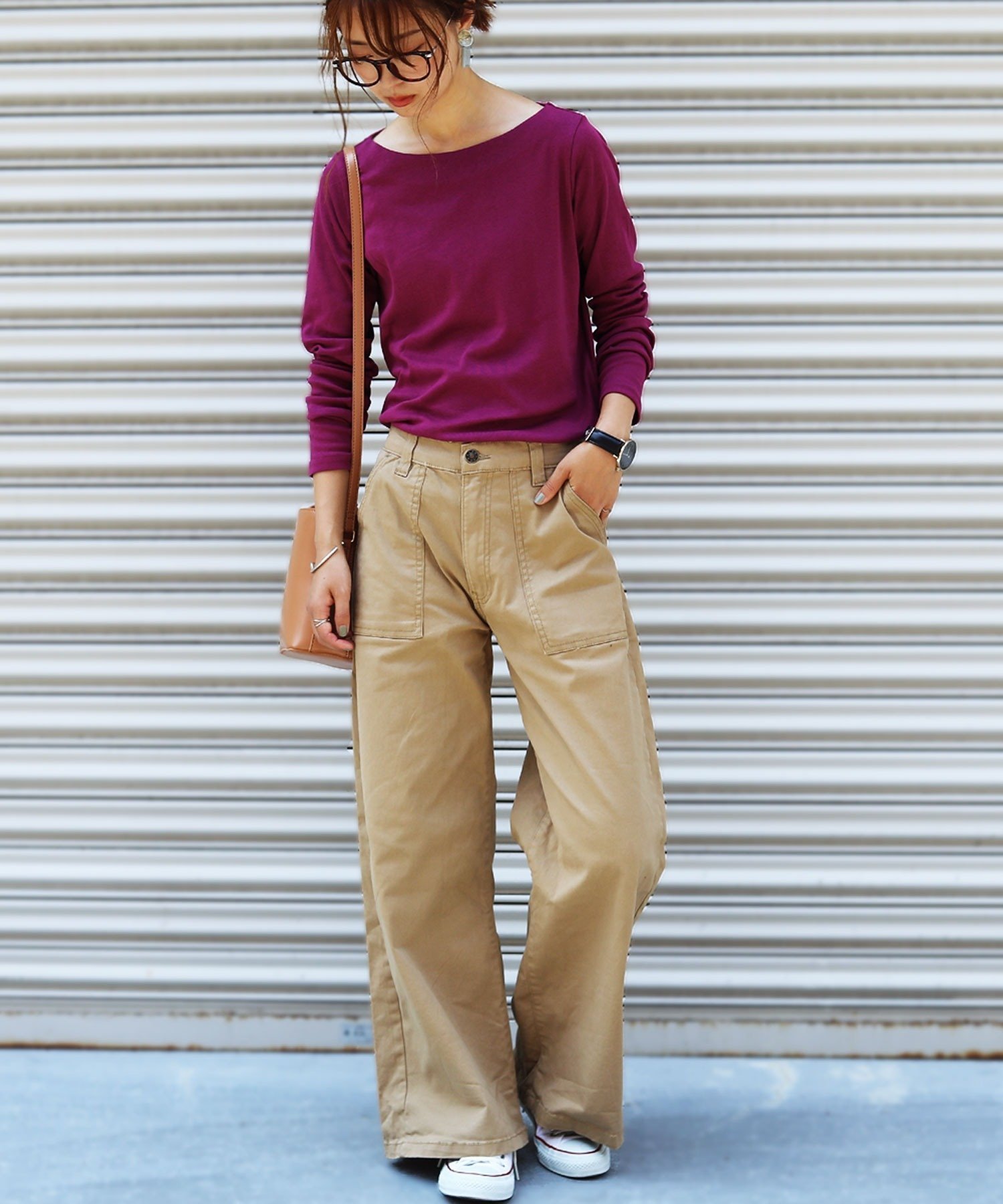 【ビーフラット/bflat】のフライスボートネックロンT トップス カットソー 長袖 綿 綿100 インテリア・キッズ・メンズ・レディースファッション・服の通販 founy(ファニー) 　ファッション　Fashion　レディースファッション　Fashion for Women　トップス・カットソー　Cut & Sew Tops　ロングTシャツ・Tシャツ　Longline T-Shirts & Tees　カットソー・ベーシックTシャツ　Cut-and-Sewn Tops / Stretch Tees & Basics　カットソー　Cut and Sewn Top　定番　Standard, Basic Item　長袖　Long Sleeve, Full Sleeve　ラズベリー|ID: prp329100004693942 ipo3291000000034290068