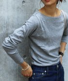 【ビーフラット/bflat】のフライスボートネックロンT トップス カットソー 長袖 綿 綿100 杢グレー|ID: prp329100004693942 ipo3291000000034290070