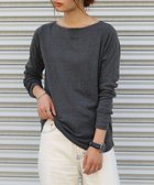 【ビーフラット/bflat】のフライスボートネックロンT トップス カットソー 長袖 綿 綿100 チャコールグレー|ID: prp329100004693942 ipo3291000000034290072