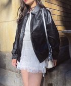 【アズノウアズ プラス/AS KNOW AS plus】のダブルポケット ヴィンテージライク オーバーサイズ フェイクレザーブルゾン 人気、トレンドファッション・服の通販 founy(ファニー) ファッション Fashion レディースファッション Fashion for Women アウター Coat / Outerwear Collection ブルゾンジャケット・スポーティアウター Blouson Jackets シンプル Simple, Minimal スウェット / スエット Sweatshirt, Sweatwear ダブル Double, Double-Breasted パーカー Hoodie, Parka フォルム Silhouette, Form ポケット Pocket, Pocket Detail ライダースジャケット Riders, Biker Jacket ルーズ Loose, Oversized 再入荷 Restock / Back in Stock thumbnail ブラック2|ID: prp329100004693945 ipo3291000000033893573