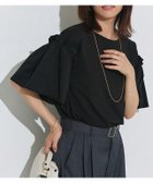 【ピエロ/Pierrot】のドライタッチフリルギャザースリーブTシャツ ブラック|ID: prp329100004693947 ipo3291000000033893604