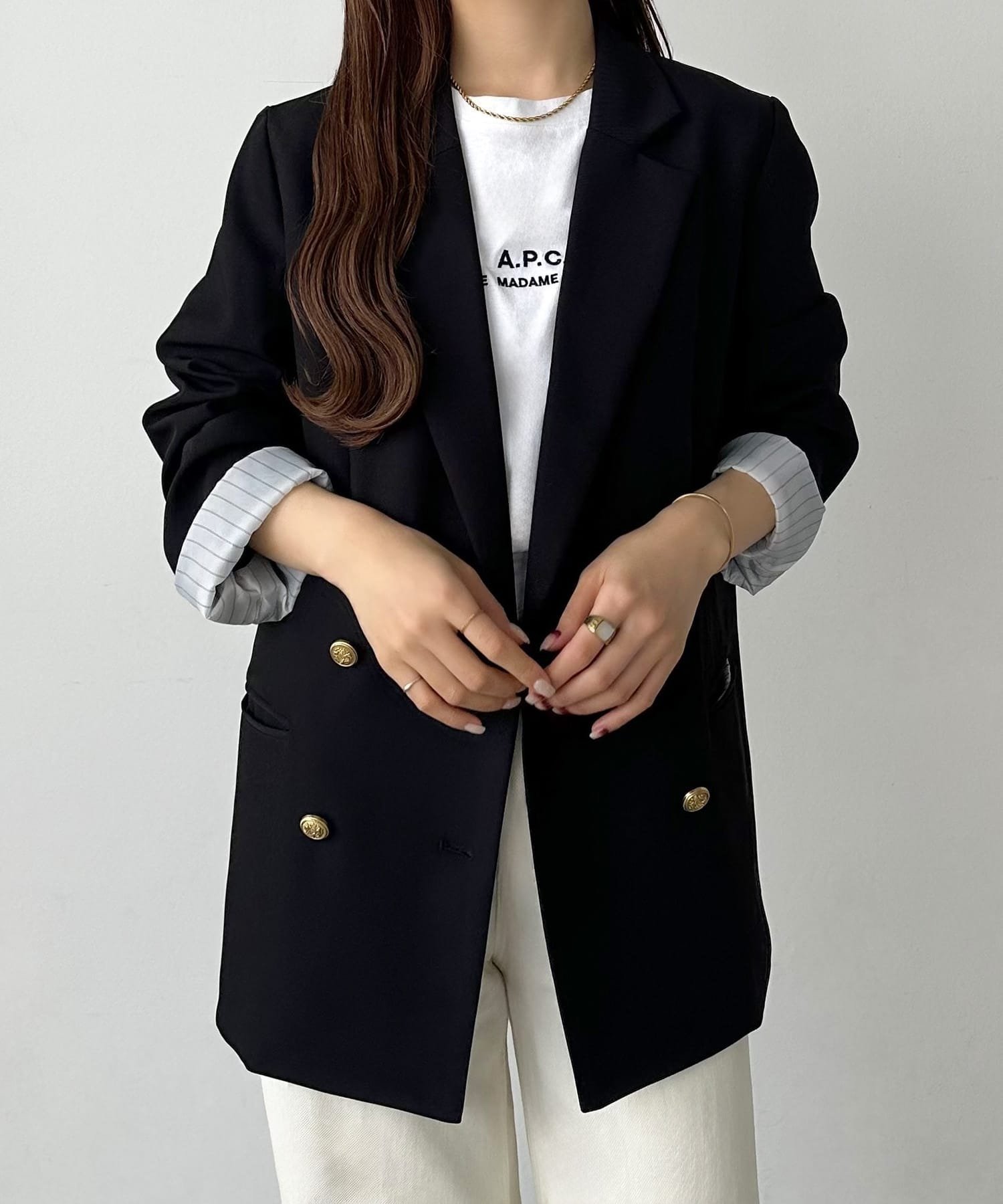 【ジュノア/JUNOAH】のcallautia テーラードジャケット インテリア・キッズ・メンズ・レディースファッション・服の通販 founy(ファニー) 　ファッション　Fashion　レディースファッション　Fashion for Women　アウター　Coat / Outerwear Collection　レディースジャケット・軽アウター　Jackets　テーラードジャケット / 通勤・きれいめスタイル　Tailored Jackets & Blazers　ブラック|ID: prp329100004693950 ipo3291000000033893635