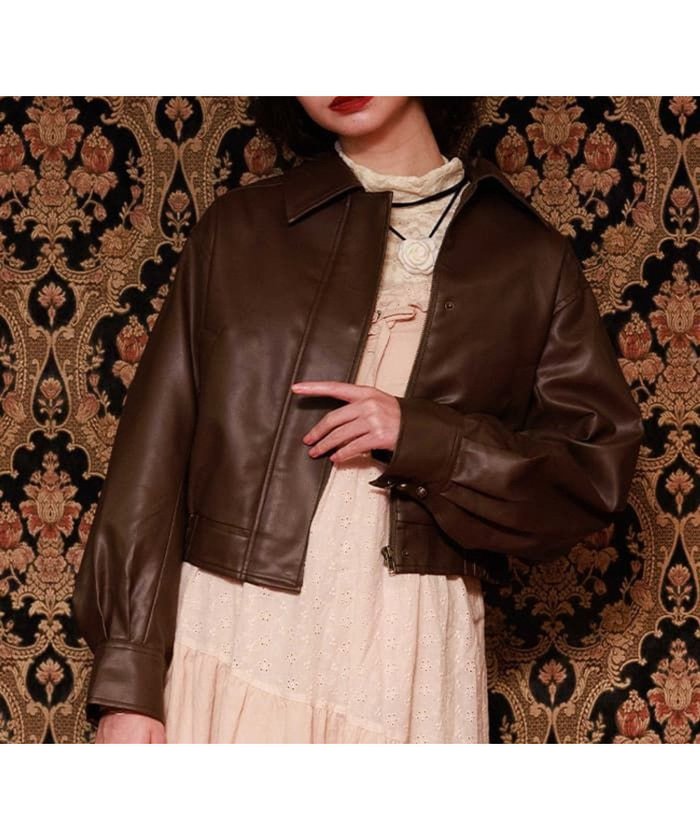 【アクシーズファム/axes femme】の襟付フライトジャケット インテリア・キッズ・メンズ・レディースファッション・服の通販 founy(ファニー) https://founy.com/ ファッション Fashion レディースファッション Fashion for Women アウター Coat / Outerwear Collection レディースジャケット・軽アウター Jackets 2024年 2024 2024-2025秋冬・A/W Autumn/Winter 2024–25 AW24–25 シンプル Simple, Minimal ジャケット Jacket, Outerwear デニム Denim, Jeans Material トレンド Trend, Trending Now ミックス Mix, Mixed Style レース Lace, Lace Fabric ローズ Rose, Rose Motif エレガント 上品 Elegant |ID: prp329100004693975 ipo3291000000033893866