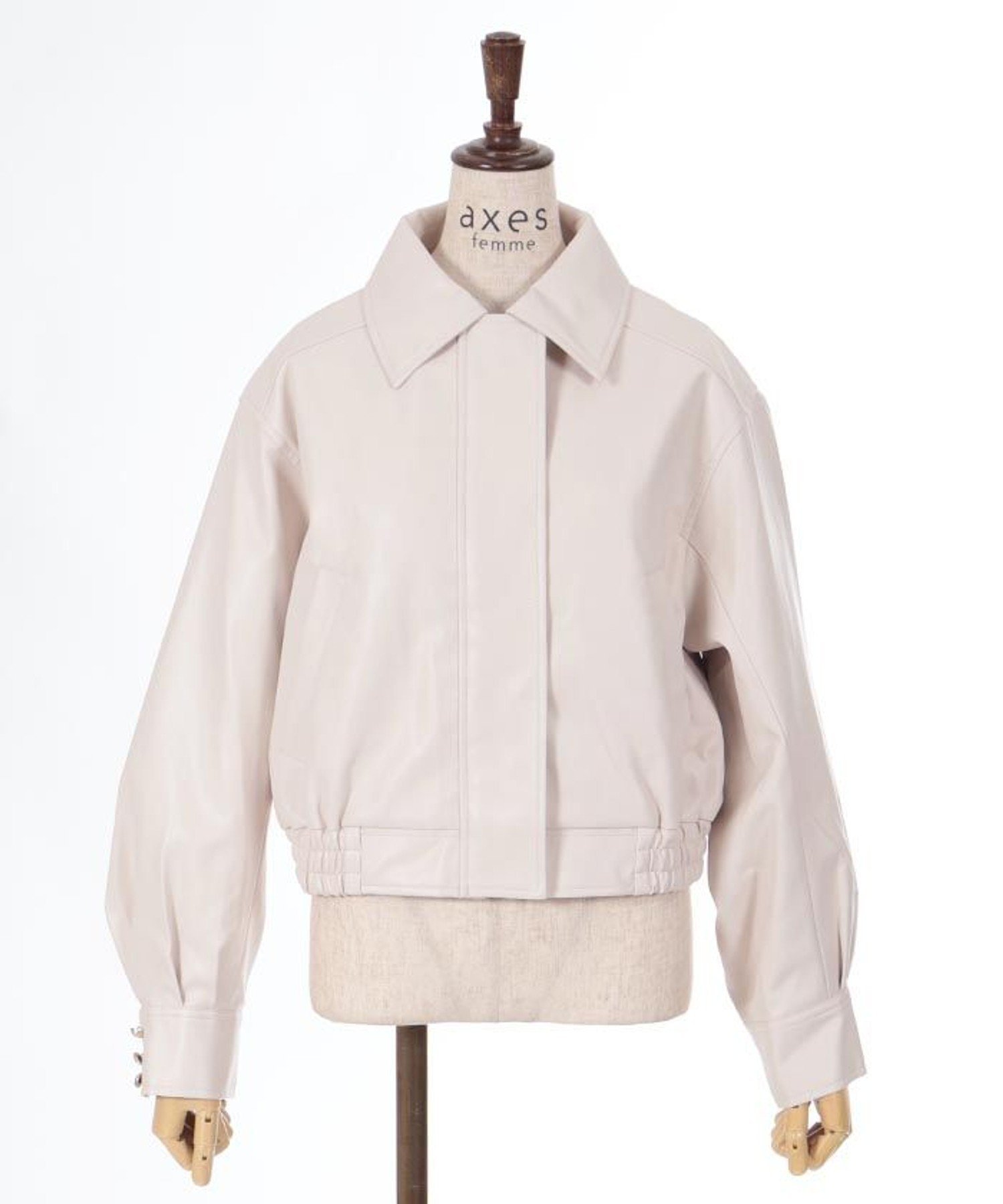 【アクシーズファム/axes femme】の襟付フライトジャケット インテリア・キッズ・メンズ・レディースファッション・服の通販 founy(ファニー) 　ファッション　Fashion　レディースファッション　Fashion for Women　アウター　Coat / Outerwear Collection　レディースジャケット・軽アウター　Jackets　2024年　2024　2024-2025秋冬・A/W　Autumn/Winter 2024–25 AW24–25　シンプル　Simple, Minimal　ジャケット　Jacket, Outerwear　デニム　Denim, Jeans Material　トレンド　Trend, Trending Now　ミックス　Mix, Mixed Style　レース　Lace, Lace Fabric　ローズ　Rose, Rose Motif　エレガント 上品　Elegant　生成り|ID: prp329100004693975 ipo3291000000033893868