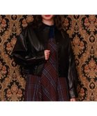 【アクシーズファム/axes femme】の襟付フライトジャケット 黒|ID: prp329100004693975 ipo3291000000033893870