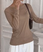 【アイモハ/aimoha】のaimoha -select-/シンプル無地長袖カットソー 人気、トレンドファッション・服の通販 founy(ファニー) ファッション Fashion レディースファッション Fashion for Women トップス・カットソー Cut & Sew Tops カットソー・ベーシックTシャツ Cut-and-Sewn Tops / Stretch Tees & Basics おすすめ Recommended / Our Picks カットソー Cut and Sewn Top カーディガン Cardigan, Knitwear シンプル Simple, Minimal ジャケット Jacket, Outerwear デニム Denim, Jeans Material フィット Fit, Slim Fit エレガント 上品 Elegant 無地 Plain, Solid Color 長袖 Long Sleeve, Full Sleeve thumbnail ベージュ|ID: prp329100004693977 ipo3291000000033893879