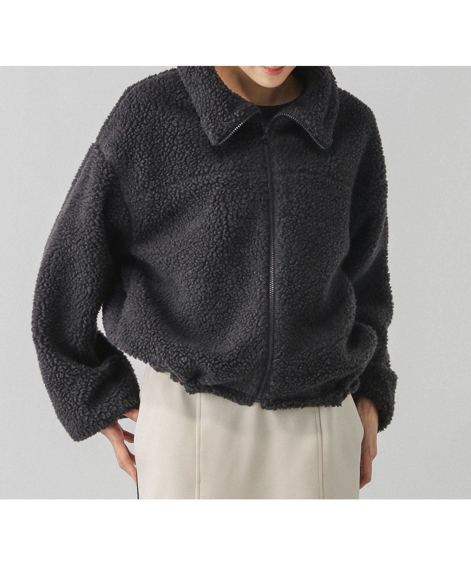 【グローバルワーク/GLOBAL WORK】のボアスタンドブルゾン/115435 インテリア・キッズ・メンズ・レディースファッション・服の通販 founy(ファニー) 　ファッション　Fashion　レディースファッション　Fashion for Women　アウター　Coat / Outerwear Collection　ブルゾンジャケット・スポーティアウター　Blouson Jackets　インナー　Innerwear　スタンド　Stand Collar, Upright Stand　バランス　Balance, Style Balance　ブルゾン　Blouson, Bomber Jacket　楽ちん　Easy Fit, Comfortable　軽量　Lightweight, Ultra Light　防寒　Cold Protection, Winter-Ready　チャコール18|ID: prp329100004693979 ipo3291000000033893891