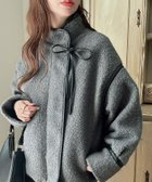 【ジュノア/JUNOAH】のMeiru レザーボアライトジャケット チャコール|ID: prp329100004693994 ipo3291000000033894023