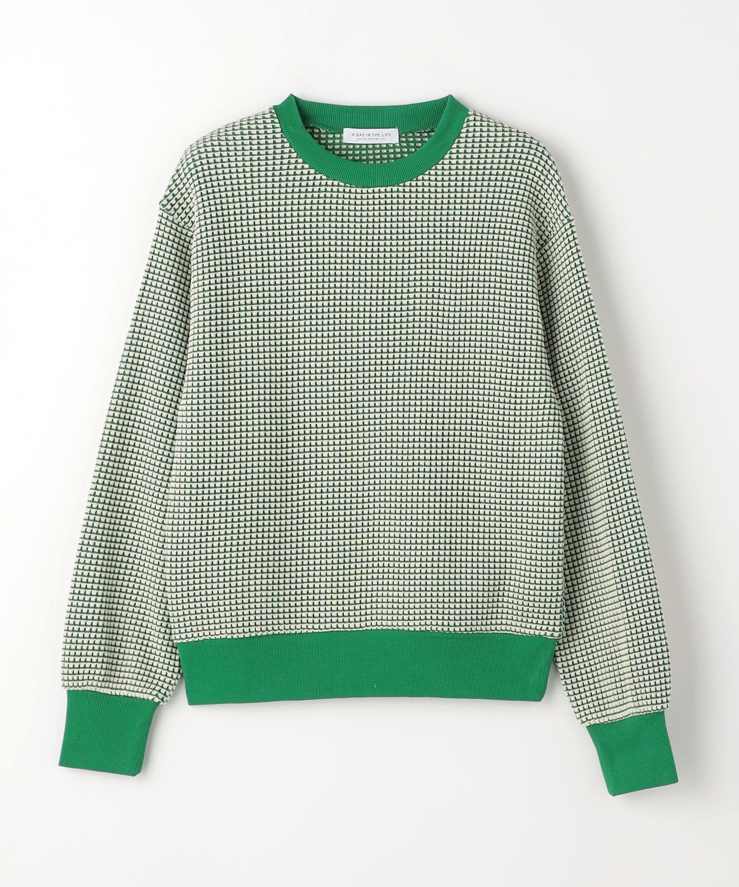 【ユナイテッドアローズ/UNITED ARROWS】の2トーン ワッフル クルーネックTシャツ A DAY IN THE LIFE 人気、トレンドファッション・服の通販 founy(ファニー) 　ファッション　Fashion　レディースファッション　Fashion for Women　トップス・カットソー　Cut & Sew Tops　シャツ・ブラウス・オフィスカジュアル　Elegant Blouses & Button-Ups　ロングTシャツ・Tシャツ　Longline T-Shirts & Tees　おすすめ　Recommended / Our Picks　カットソー　Cut and Sewn Top　コンビ　Combo, Combination Style　シンプル　Simple, Minimal　デニム　Denim, Jeans Material　トレンド　Trend, Trending Now　ベーシック　Basic, Essential　ボーダー　Border, Stripe　モノトーン　Monotone, Black and White　ワッフル　Waffle, Waffle Knit　人気　Popular, Best Seller　春　Spring　無地　Plain, Solid Color　 other-1|ID: prp329100004694000 ipo3291000000033894053