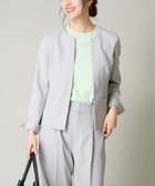 【アー ヴェー ヴェー/a.v.v】の【接触冷感/洗える/UVカット】オックスストレッチキーネックジャケット【Reflax】 ライトグレー|ID: prp329100004694001 ipo3291000000033894061