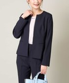 【アー ヴェー ヴェー/a.v.v】の【接触冷感/洗える/UVカット】オックスストレッチキーネックジャケット【Reflax】 ネイビー|ID: prp329100004694001 ipo3291000000033894063