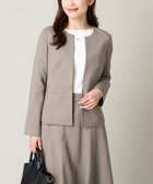 【アー ヴェー ヴェー/a.v.v】の【接触冷感/洗える/UVカット】オックスストレッチキーネックジャケット【Reflax】 モカ|ID: prp329100004694001 ipo3291000000033894064