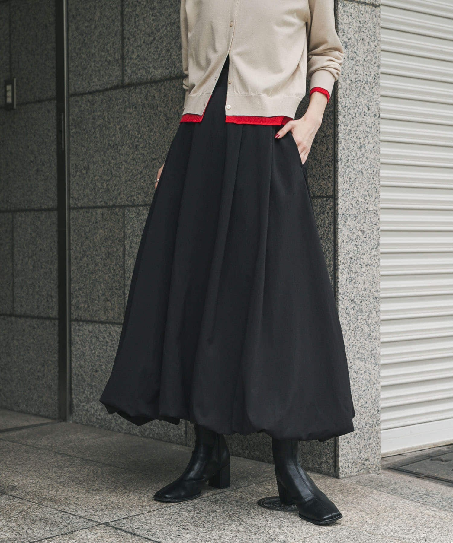 【センスオブプレイス/SENSE OF PLACE by URBAN RESEARCH】のバルーンスカート インテリア・キッズ・メンズ・レディースファッション・服の通販 founy(ファニー) 　ファッション　Fashion　レディースファッション　Fashion for Women　スカート　Skirts　2025年　2025　2025-2026秋冬・A/W　Autumn/Winter 2025–26 AW25–26　冬　Winter / This Winter　バルーン　Balloon, Balloon Silhouette　フレア　Flare, Flared　A/W・秋冬　Autumn/Winter　BLACK|ID: prp329100004694075 ipo3291000000033894694