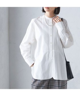 【シップス フォー ウィメン/SHIPS】の洗濯機可能 ピンタック バンド カラー シャツ 人気、トレンドファッション・服の通販 founy(ファニー) ファッション Fashion レディースファッション Fashion for Women トップス・カットソー Cut & Sew Tops シャツ・ブラウス・オフィスカジュアル Elegant Blouses & Button-Ups インナー Innerwear ヴィンテージ Vintage Style カーディガン Cardigan, Knitwear フロント Front, Front Design リラックス Relax, Relaxed Fit エレガント 上品 Elegant |ID:prp329100004694101