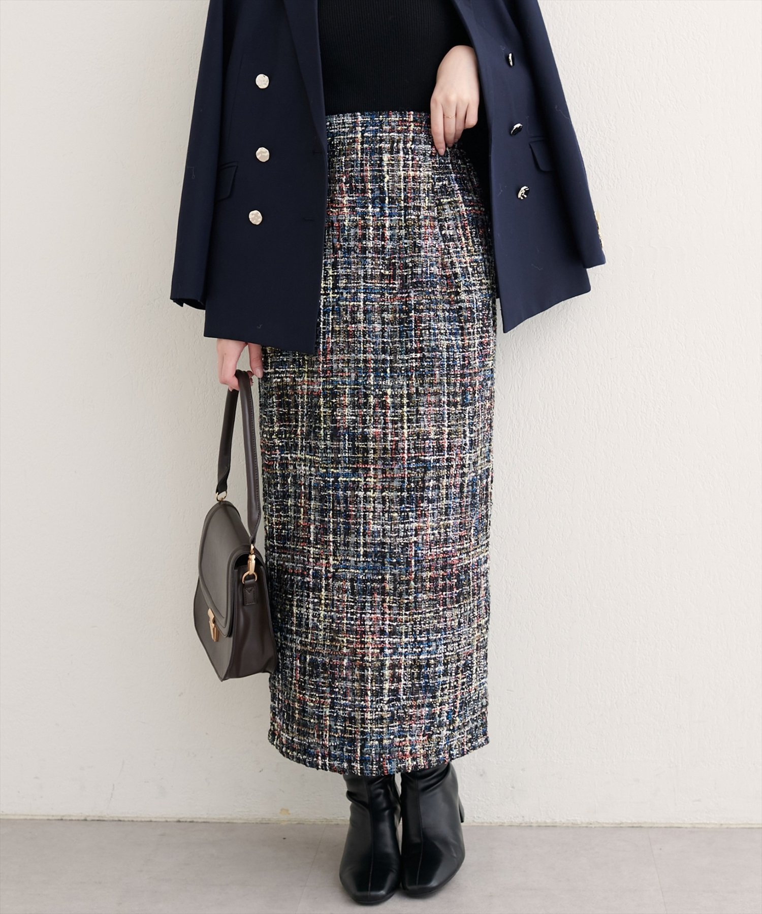 【ナチュラルクチュール/natural couture】のMIXツイードハイウエストタイトスカート 人気、トレンドファッション・服の通販 founy(ファニー) 　ファッション　Fashion　レディースファッション　Fashion for Women　スカート　Skirts　アクセサリー　Fashion Accessories　カットソー　Cut and Sewn Top　カーディガン　Cardigan, Knitwear　クラシカル　Classical, Vintage-Inspired　シューズ　Shoes, Footwear　シンプル　Simple, Minimal　スニーカー　Sneakers, Trainers　スリット　Slit, Slit Detail　タイトスカート　Pencil Skirt, Tight Skirt　ダウン　Down, Puffer　ツイード　Twill, Twill Weave　フェミニン　Feminine, Girly　フラット　Flat, Flat Shoes　ポケット　Pocket, Pocket Detail　モダン　Modern, Contemporary　おすすめ　Recommended / Our Picks　2025年　2025　2025-2026秋冬・A/W　Autumn/Winter 2025–26 AW25–26　 other-1|ID: prp329100004694102 ipo3291000000033894830