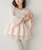 【ラジュール/Lajour】の2Wayペプラムニット 人気、トレンドファッション・服の通販 founy(ファニー) ファッション Fashion レディースファッション Fashion for Women トップス・カットソー Cut & Sew Tops ニット Knit Tops & Sweaters アクリル Acrylic Material スリーブ Sleeve, Long Sleeve / Short Sleeve チュール Tulip, Tulip Motif パール Pearl, Pearl Accent フェミニン Feminine, Girly フォルム Silhouette, Form フレア Flare, Flared ペプラム Peplum, Flared Hem エレガント 上品 Elegant 日本製 Made In Japan thumbnail ピンク|ID: prp329100004694104 ipo3291000000033894853