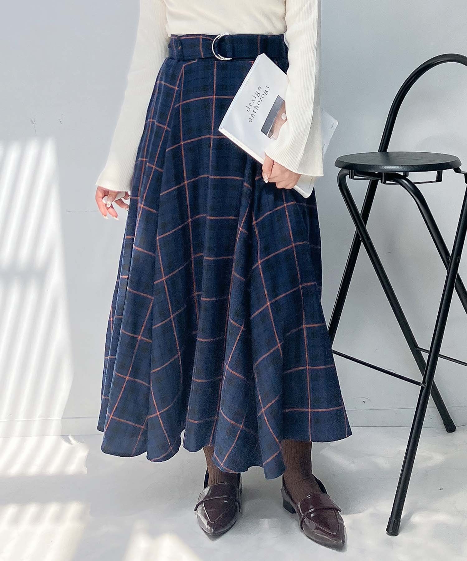 【アズノウアズ プラス/AS KNOW AS plus】の♪ベルト付ボリュームロングスカート 人気、トレンドファッション・服の通販 founy(ファニー) 　ファッション　Fashion　レディースファッション　Fashion for Women　スカート　Skirts　ロングスカート　Long Skirts / Maxi & Midi Skirts　ベルト&ウエストマーク　Belts & Waist Accessories　ガーリー　Girly, Feminine Style　チェック　Check, Plaid, Tartan　定番　Standard, Basic Item　人気　Popular, Best Seller　無地　Plain, Solid Color　ロング　Long, Long-Length　再入荷　Restock / Back in Stock　 other-1|ID: prp329100004694120 ipo3291000000033894943