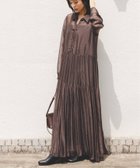 【ノーブル / スピック&スパン/NOBLE / Spick & Span】のヴィンテージオーガンプリーツワンピース 人気、トレンドファッション・服の通販 founy(ファニー) ファッション Fashion レディースファッション Fashion for Women ワンピース Dresses ロング Long, Long-Length 再入荷 Restock / Back in Stock thumbnail ブラウン|ID: prp329100004694125 ipo3291000000033894974