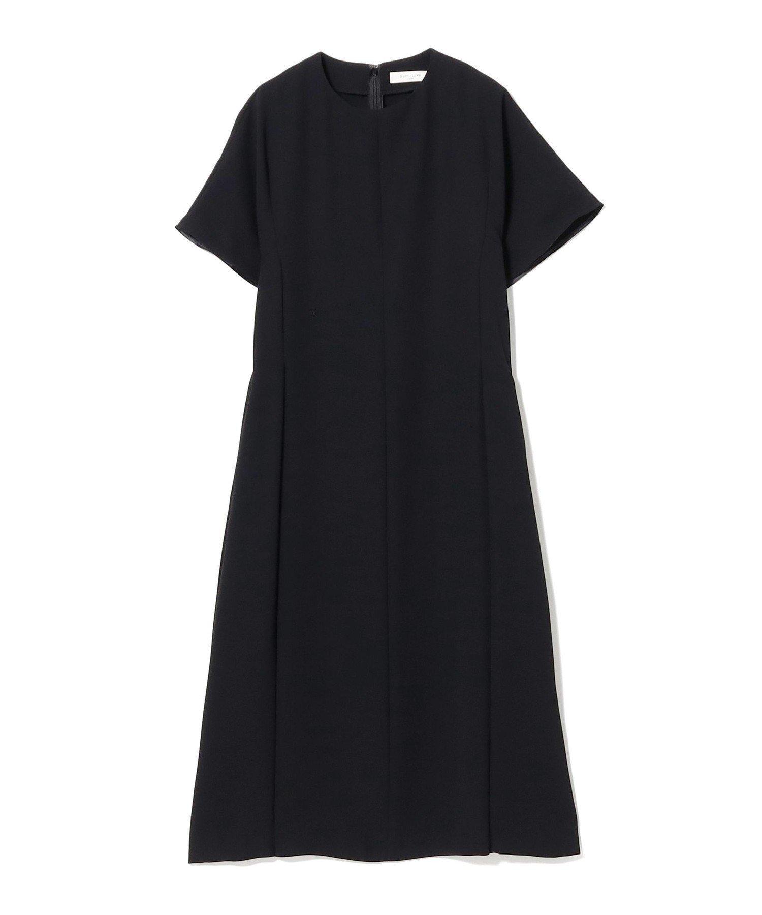 【デミルクス ビームス/Demi-Luxe BEAMS】のスクエア スリーブ ワンピース インテリア・キッズ・メンズ・レディースファッション・服の通販 founy(ファニー) 　ファッション　Fashion　レディースファッション　Fashion for Women　ワンピース　Dresses　アクセサリー　Fashion Accessories　シンプル　Simple, Minimal　スクエア　Square, Square Shape　スリーブ　Sleeve, Long Sleeve / Short Sleeve　ドレープ　Drape, Draping Fabric　ポケット　Pocket, Pocket Detail　エレガント 上品　Elegant　BLACK|ID: prp329100004694137 ipo3291000000033895033
