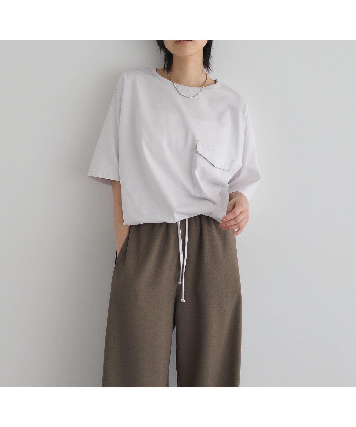 【ガレージ オブ グッド クロージング/GARAGE OF GOOD CLOTHING】の【日本製】6分袖裾ドロストプルオーバー インテリア・キッズ・メンズ・レディースファッション・服の通販 founy(ファニー) 　ファッション　Fashion　レディースファッション　Fashion for Women　トップス・カットソー　Cut & Sew Tops　カジュアルプルオーバー・ニットトップス　Pullovers & Knit Tops / Casual Pullovers　シンプル　Simple, Minimal　バルーン　Balloon, Balloon Silhouette　フォルム　Silhouette, Form　フラップ　Flap, Flap Pocket　ポケット　Pocket, Pocket Detail　日本製　Made In Japan　ライトグレー|ID: prp329100004694150 ipo3291000000033895120
