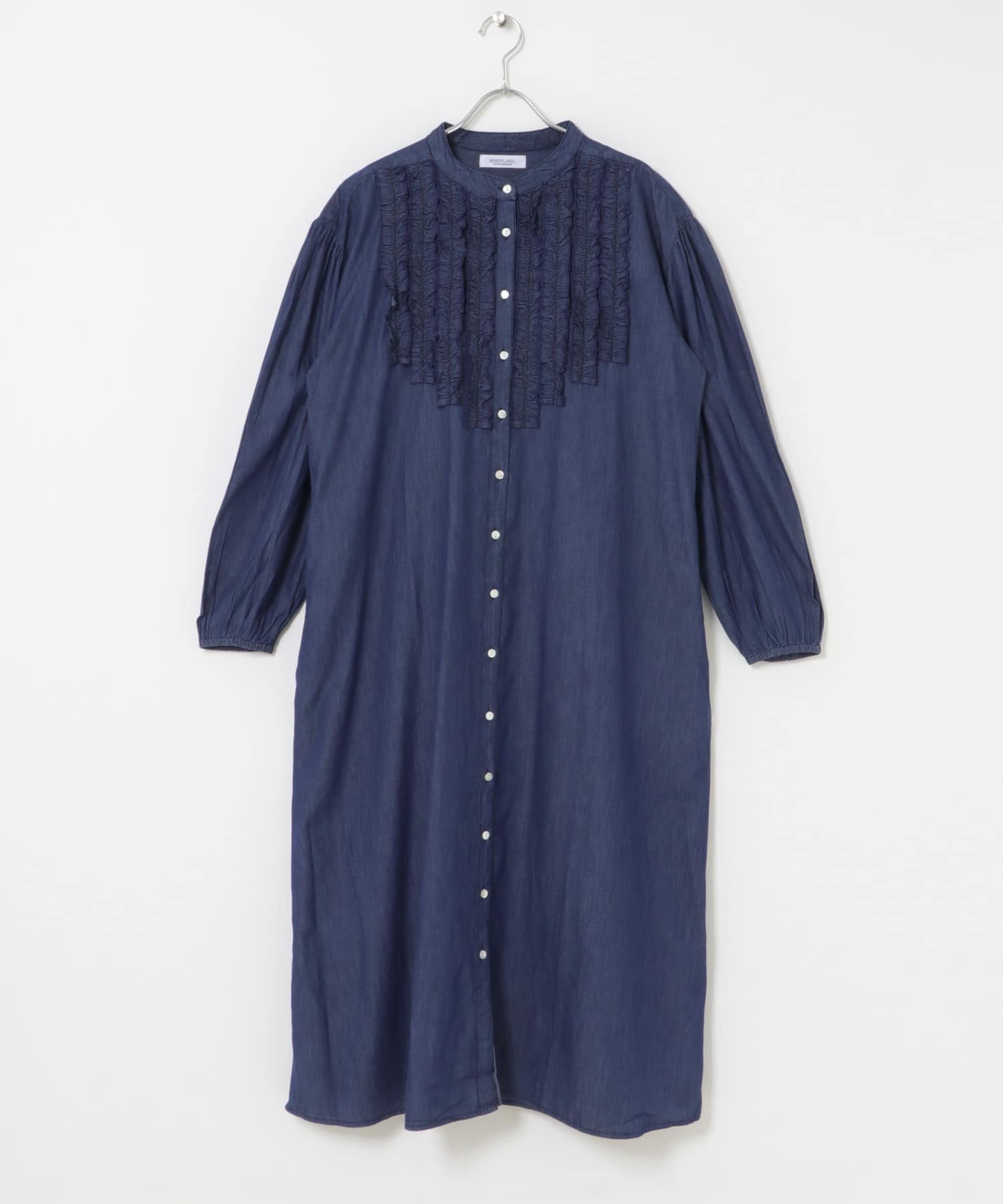 【サニーレーベル/Sonny Label / URBAN RESEARCH】のデニムフリルヨークワンピース インテリア・キッズ・メンズ・レディースファッション・服の通販 founy(ファニー) 　ファッション　Fashion　レディースファッション　Fashion for Women　ワンピース　Dresses　2025年　2025　2025-2026秋冬・A/W　Autumn/Winter 2025–26 AW25–26　冬　Winter / This Winter　おすすめ　Recommended / Our Picks　シューズ　Shoes, Footwear　デニム　Denim, Jeans Material　トレンド　Trend, Trending Now　バランス　Balance, Style Balance　フリル　Frill, Ruffle　ロング　Long, Long-Length　定番　Standard, Basic Item　A/W・秋冬　Autumn/Winter　インディゴ|ID: prp329100004694175 ipo3291000000033895261