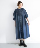 【サニーレーベル/Sonny Label / URBAN RESEARCH】のデニムフリルヨークワンピース インディゴ|ID: prp329100004694175 ipo3291000000034240205
