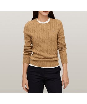 【トミーヒルフィガー/TOMMY HILFIGER】のコットンケーブルミドルゲージクルーネックセーター 人気、トレンドファッション・服の通販 founy(ファニー) ファッション Fashion レディースファッション Fashion for Women おすすめ Recommended / Our Picks アメリカン American Style クラシック Classic, Timeless Style ゴルフ Golf シンプル Simple, Minimal デニム Denim, Jeans Material ミドル Middle Length, Mid Height モダン Modern, Contemporary 人気 Popular, Best Seller ビジネス 仕事 通勤 Business / Work / Commuting |ID:prp329100004694187