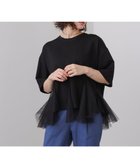 【バブ ブージュルード/Bab Bou Jeloud】の裾チュール五分袖チュニック 人気、トレンドファッション・服の通販 founy(ファニー) ファッション Fashion レディースファッション Fashion for Women トップス・カットソー Cut & Sew Tops チュニック Tunic, Long Top チュール Tulip, Tulip Motif フェミニン Feminine, Girly 再入荷 Restock / Back in Stock thumbnail BLACK|ID: prp329100004694204 ipo3291000000033895415
