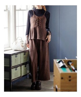 【ルディックパーク/LUDIC PARK】のSET スエードポンチレースアップキャミソール×ワイドパンツ 人気、トレンドファッション・服の通販 founy(ファニー) ファッション Fashion レディースファッション Fashion for Women パンツ Pants & Trousers インナー Innerwear キャミソール Camisole, Spaghetti Strap Top シアー Sheer, See-Through セットアップ Set-Up, Coordinated Outfit タートルネック Turtleneck, High Neck トレンド Trend, Trending Now フェミニン Feminine, Girly ポケット Pocket, Pocket Detail 羽織 Haori, Light Jacket レース Lace, Lace Fabric ロング Long, Long-Length ワイド Wide, Wide Fit |ID:prp329100004694206