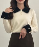 【ジュノア/JUNOAH】のCENEA シャギーポロネックニットトップス アイボリー|ID: prp329100004694215 ipo3291000000033895498