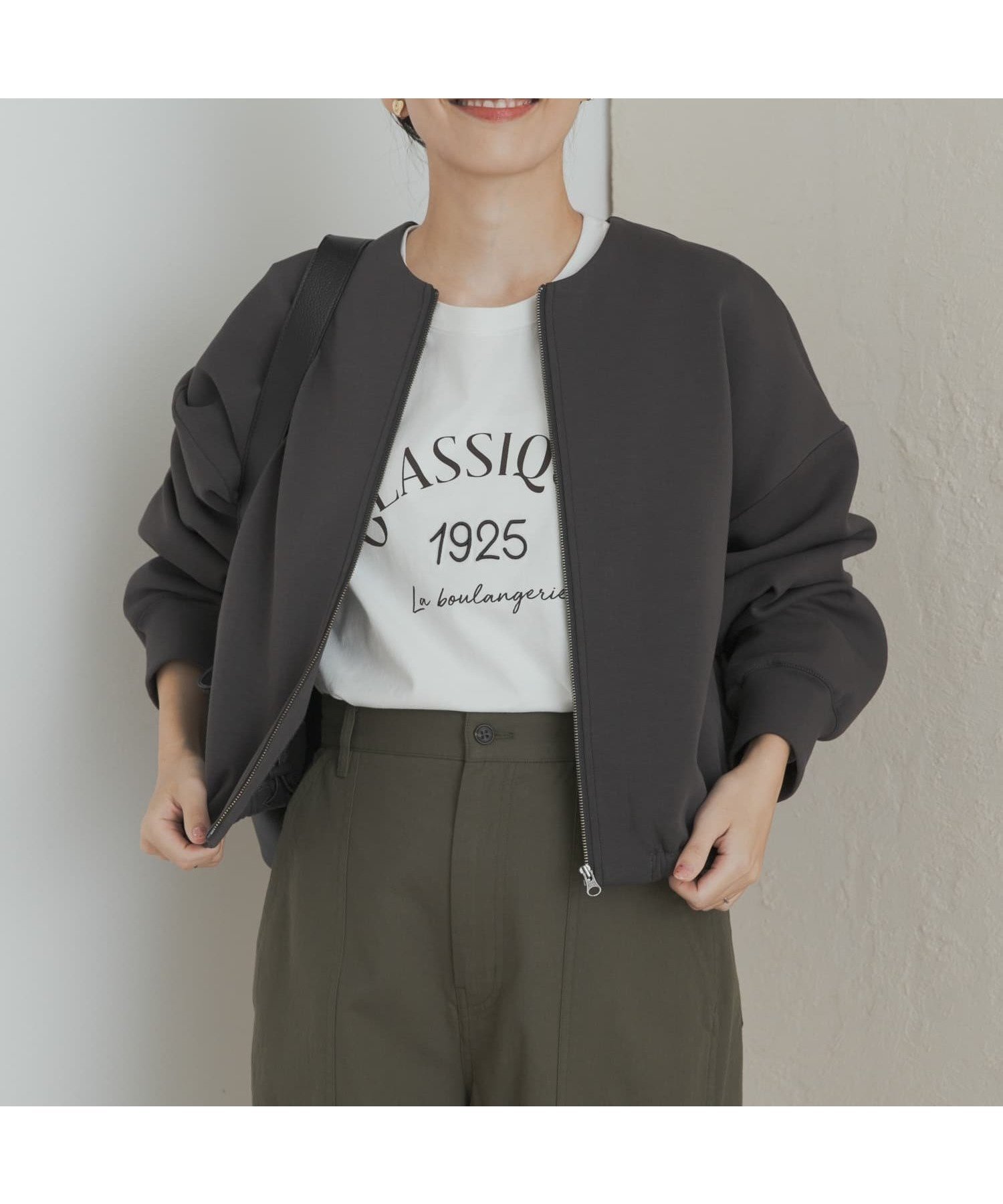 【アーバンリサーチ ドアーズ/URBAN RESEARCH DOORS】のダンボールZIPカーディガン インテリア・キッズ・メンズ・レディースファッション・服の通販 founy(ファニー) 　ファッション　Fashion　レディースファッション　Fashion for Women　トップス・カットソー　Cut & Sew Tops　カーディガン・羽織り　Layered Style Cardigans　カーディガン　Cardigan, Knitwear　シンプル　Simple, Minimal　定番　Standard, Basic Item　A/W・秋冬　Autumn/Winter　冬　Winter / This Winter　エレガント 上品　Elegant　2025年　2025　2025-2026秋冬・A/W　Autumn/Winter 2025–26 AW25–26　CHARCOAL|ID: prp329100004694217 ipo3291000000033895504